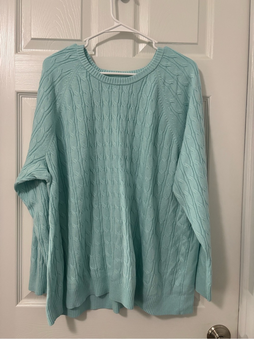 croft & barrow Aqua Cable-Knit Scoop Neck Sweater